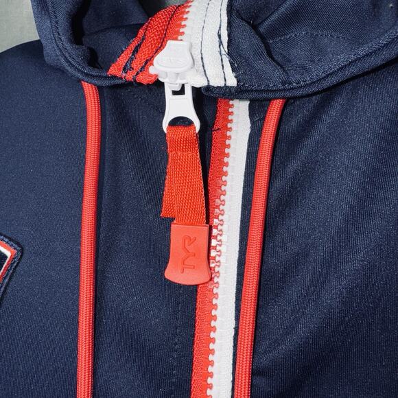 Team USA Water Polo Olympic Jacket Womens SM Sports Hoodie Sweatshirt Blue TYR - Picture 7 of 10